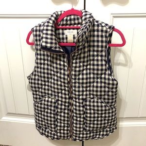 Peach Love California navy and white vest size M